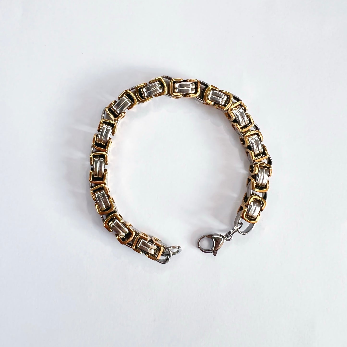 TWO TONE BYZANTINE BRACELET
