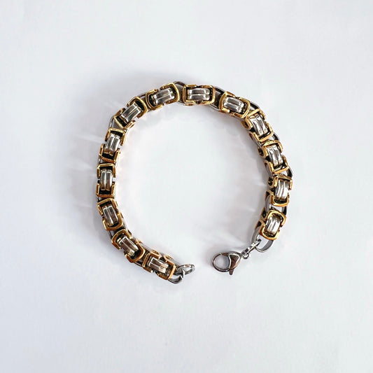 TWO TONE BYZANTINE BRACELET