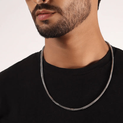 FOXTAIL CHAIN 4MM SILVER (STEEL)