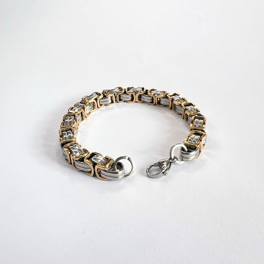 TWO TONE BYZANTINE BRACELET